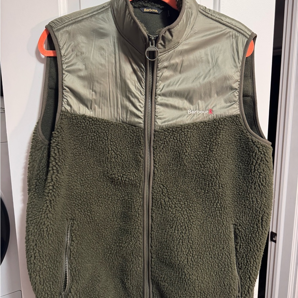 Barbour Men's Khaki Fleece Vest